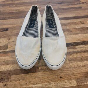 Cole Haan White Canvas Slip On Sneakers Need TLC